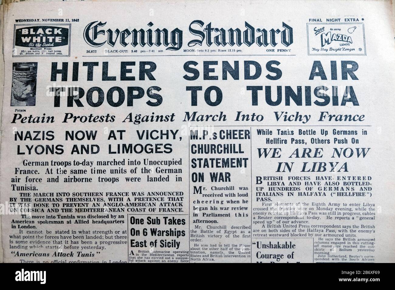 Hitler Envía Tropas aéreas a Túnez