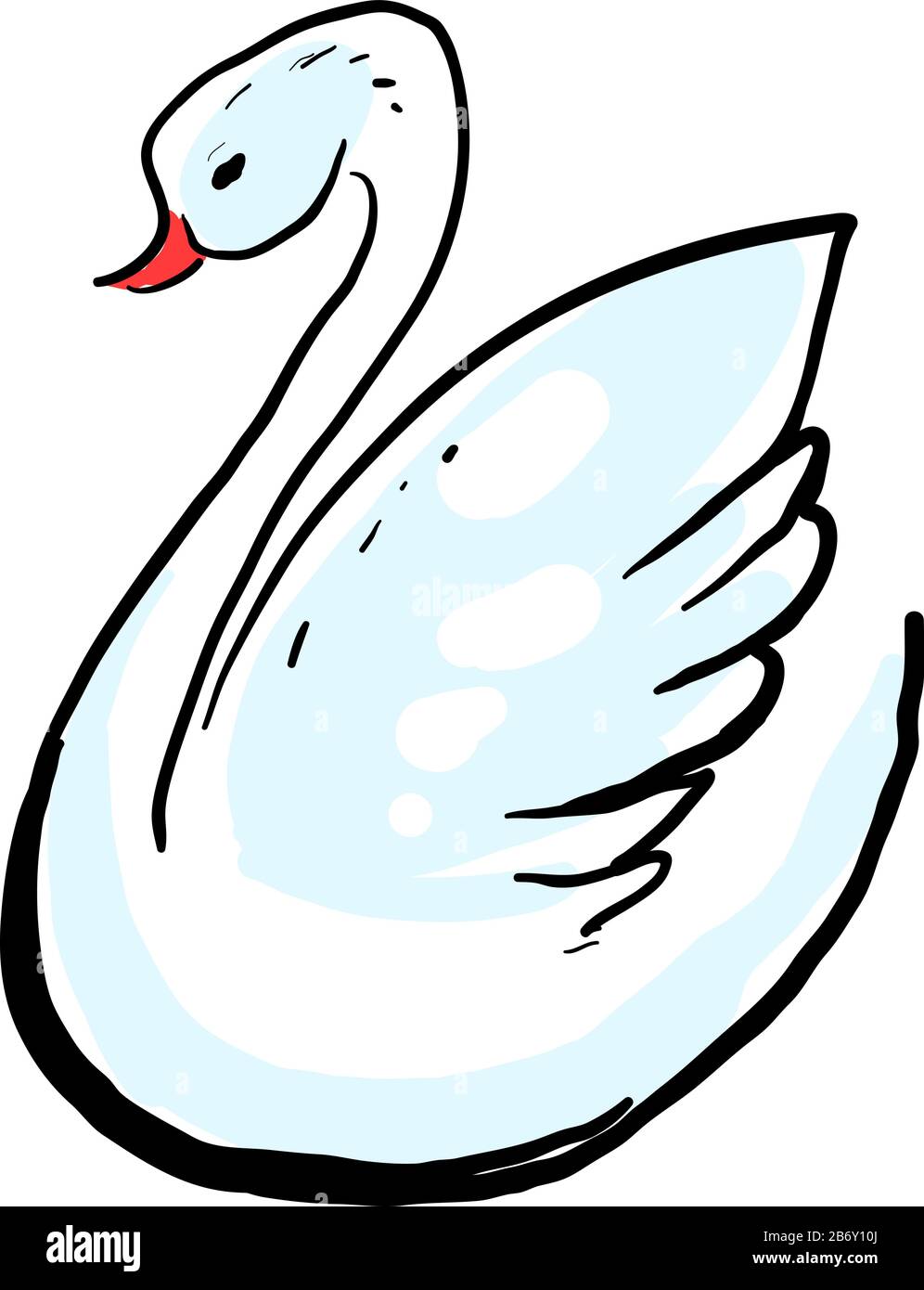 Dibujo de cisne, ilustración, vector sobre fondo blanco Imagen Vector de  stock - Alamy