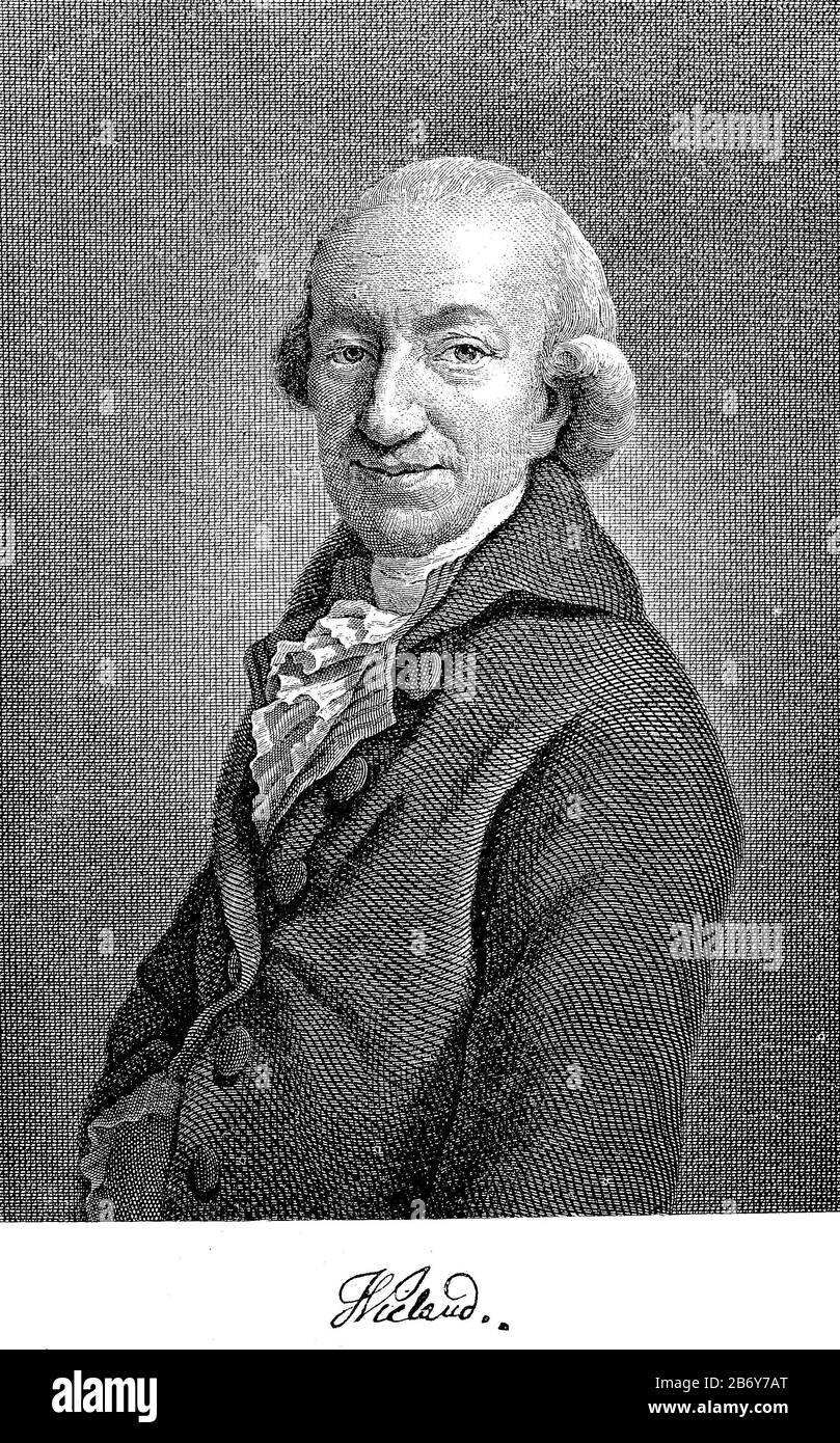 Christoph Martin Wieland, 5 De Septiembre De 1733-20. Enero de 1813, un poeta, traductor y editor alemán en la época de la Ilustración / Christoph Martin Wieland, 5. Septiembre 1733-20. Januar 1813, ein deutscher Dichter, Übersetzer und Herausgeber zur Zeit der Aufklärung, Historisch, reproducción digital mejorada de un original del siglo 19 / digitale Reproduktion einer Originalvorlage aus dem 19. Jahrhundert, Foto de stock