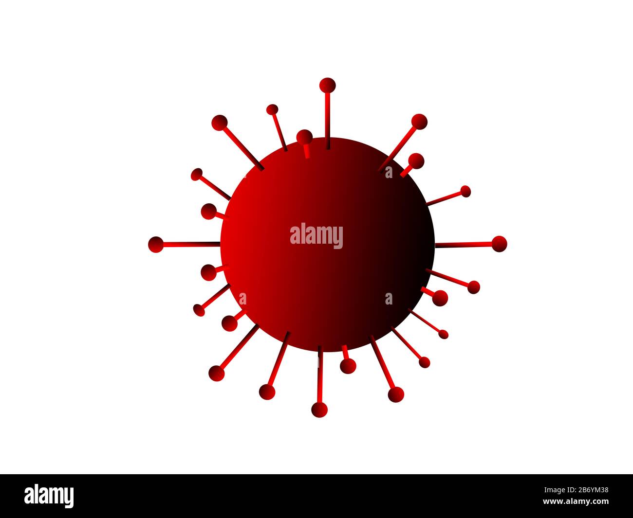 Ilustración de un coronavirus aislado Foto de stock