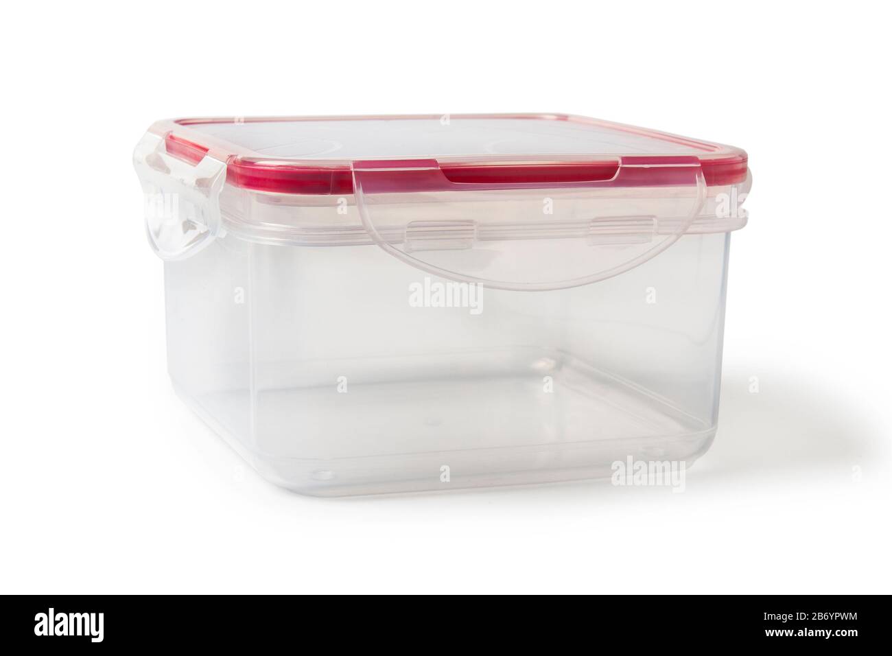 Recipiente plástico transparente con tapa para alimentos Fotografía de stock - Alamy