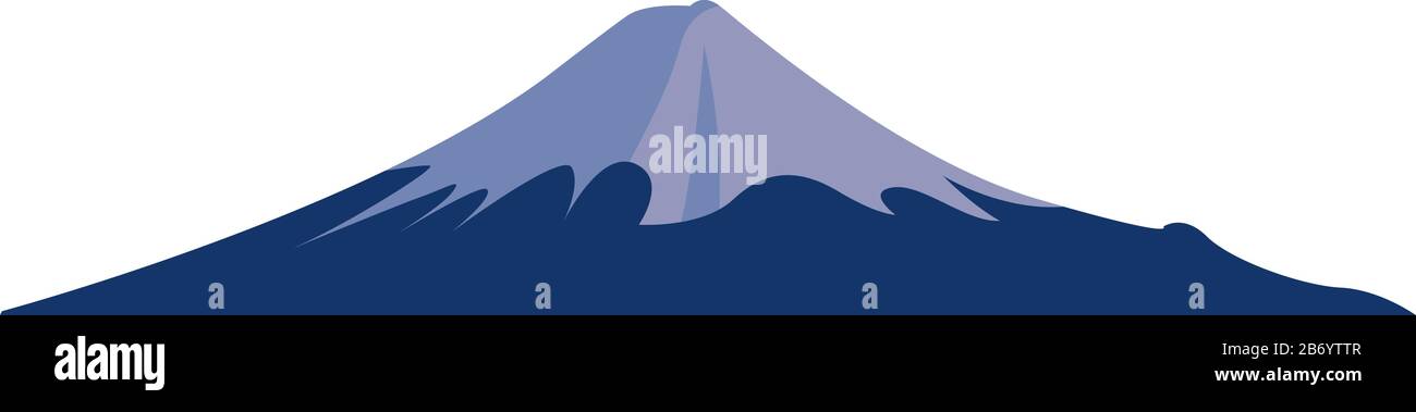 Monte Fuji, ilustración, vector sobre fondo blanco. Ilustración del Vector