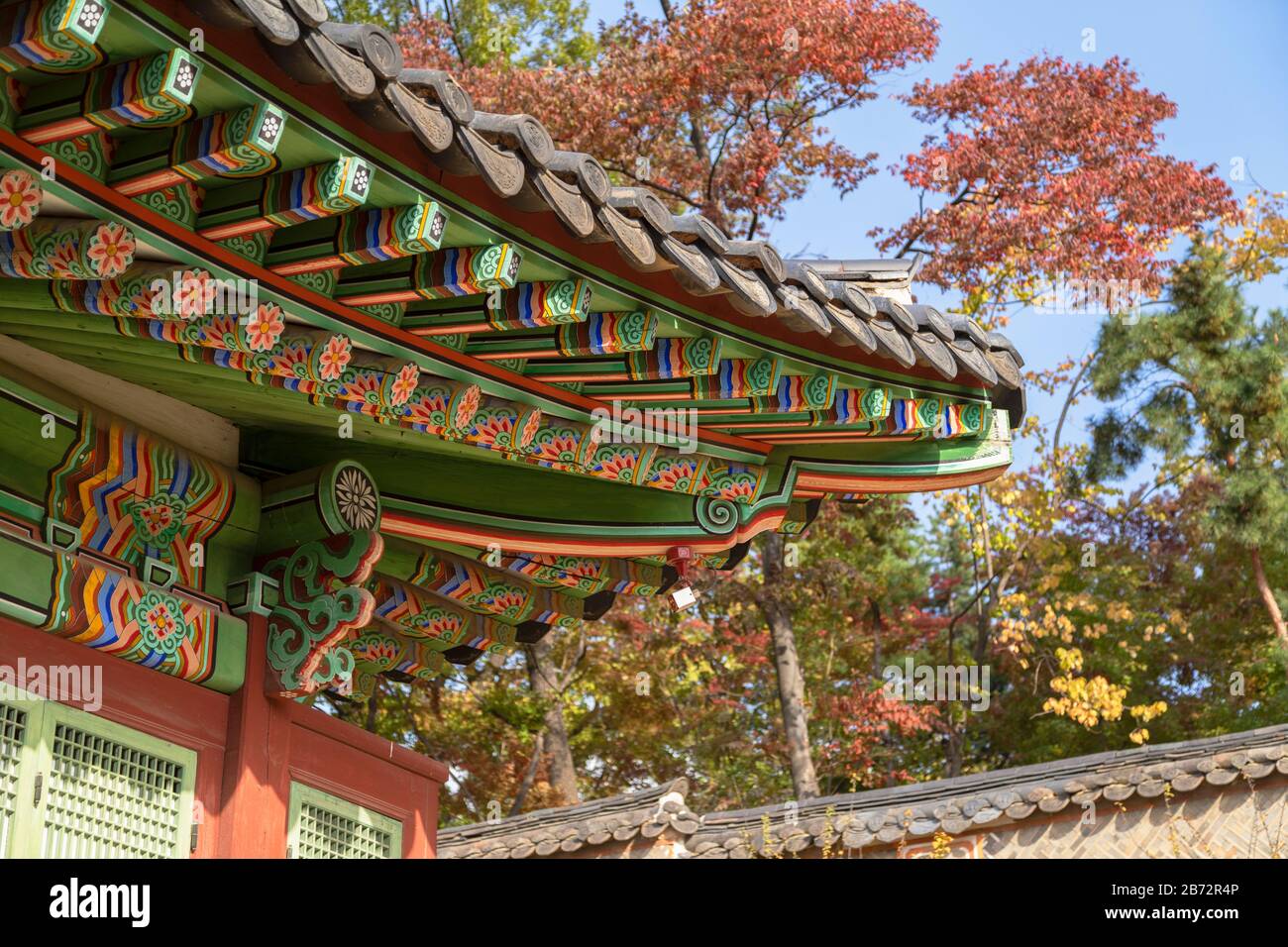 Palacio Changdeokgung (Patrimonio de la Humanidad de la UNESCO), Seúl, Corea del Sur Foto de stock