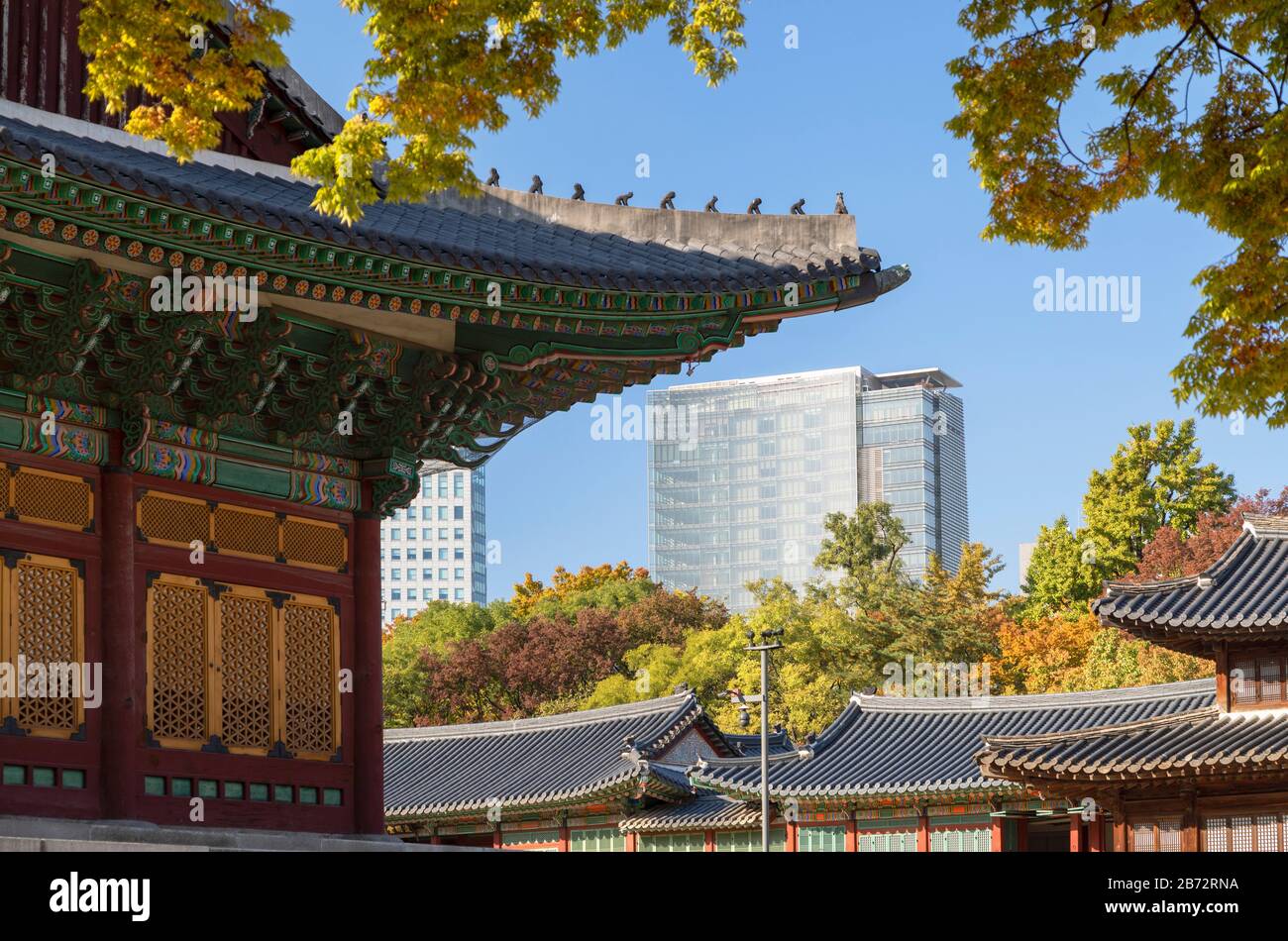 Palacio Deoksugung, Seúl, Corea del Sur Foto de stock