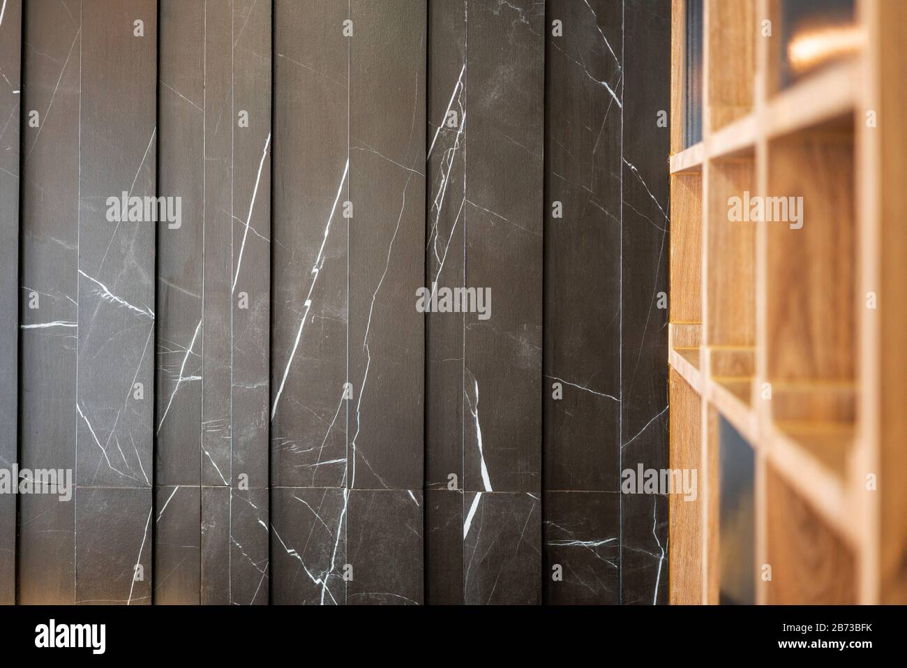 Diseno De Fondo Con Textura De Pared De Marmol Negro En Patron Con