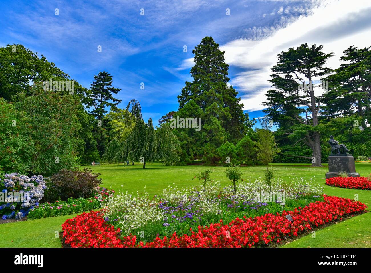 Los Jardines Botánicos de Christchurch, Nueva Zelanda Foto de stock