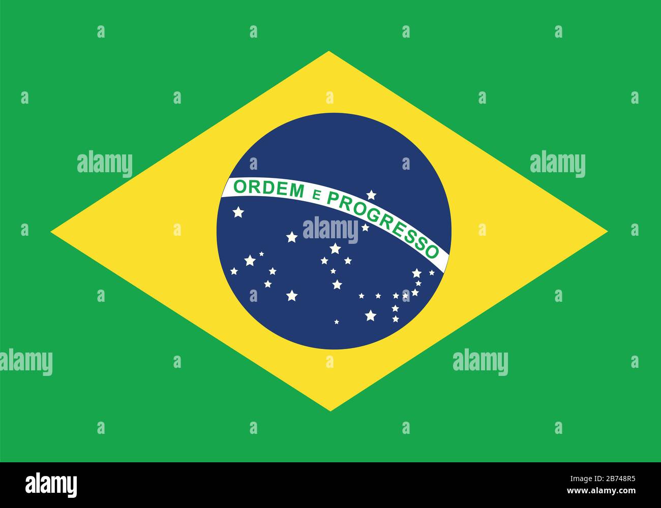 Bandera de Brasil relación estándar de