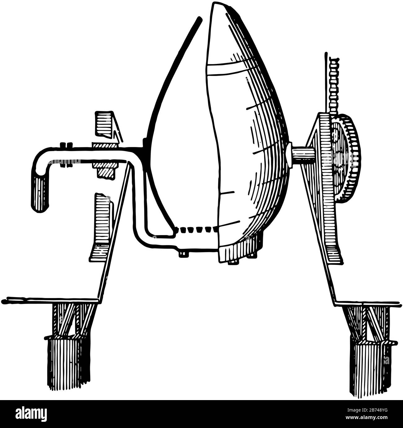 Esta ilustración representa Converter, que es un horno con forma de huevo, dibujo de líneas vintage o ilustración de grabado Imagen Vector de stock Alamy