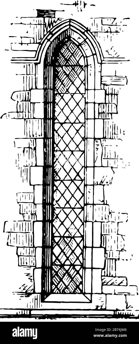 Ventana en inglés temprano contiene especímenes De ventanas en inglés