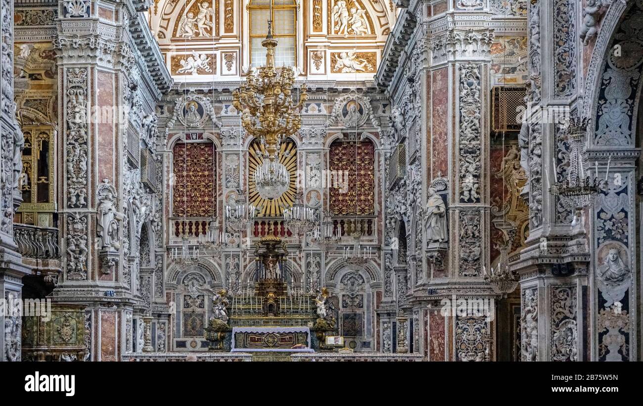 Italia, Palermo, 24.05.2017. Iglesia de Santa Caterina d'Alessandria en Palermo en 24.05.2017. La iglesia fue construida entre 1566 y 1596 por un arquitecto desconocido. [traducción automática] Foto de stock