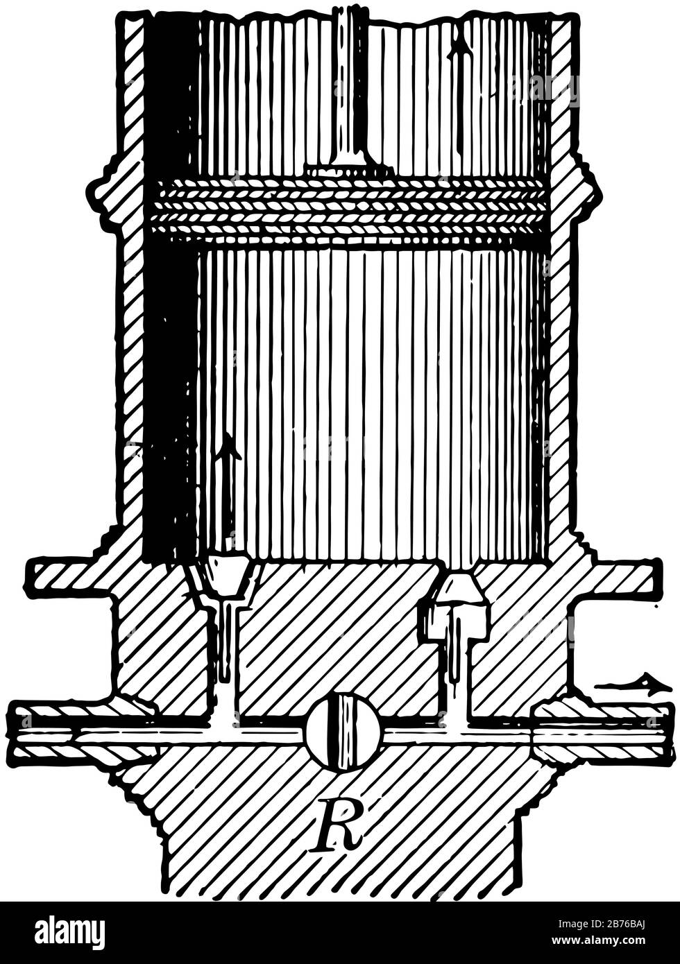 La bomba de condensación es un instrumento para comprimir un gas en un  recipiente cerrado, dibujo de línea vintage o ilustración de grabado Imagen  Vector de stock - Alamy
