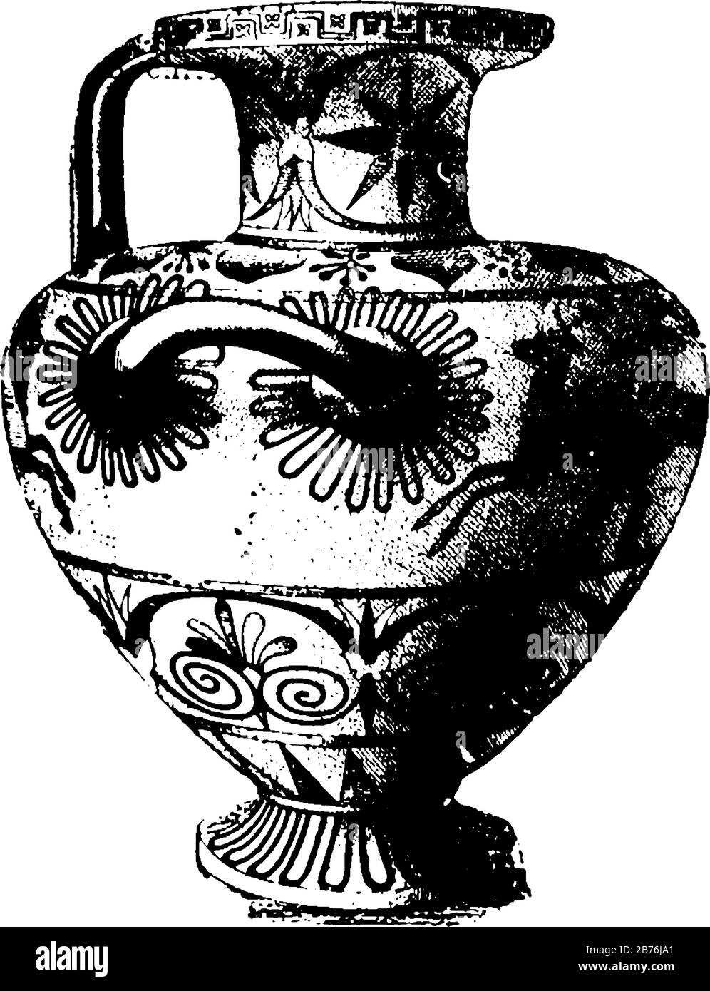 paquete Torpe cola El jarrón griego es un jarrón completamente decorado, es una cerámica de la  antigua Grecia, dibujo de líneas vintage o ilustración grabada Imagen  Vector de stock - Alamy