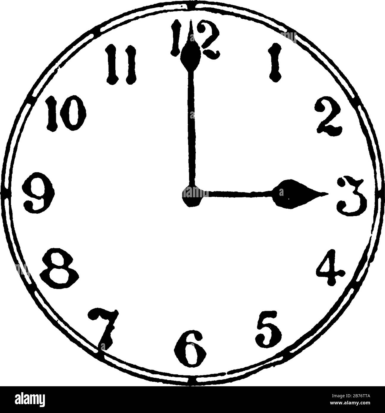 es una imagen del reloj que dice que es de 3 en punto, mostrando tres  diferentes