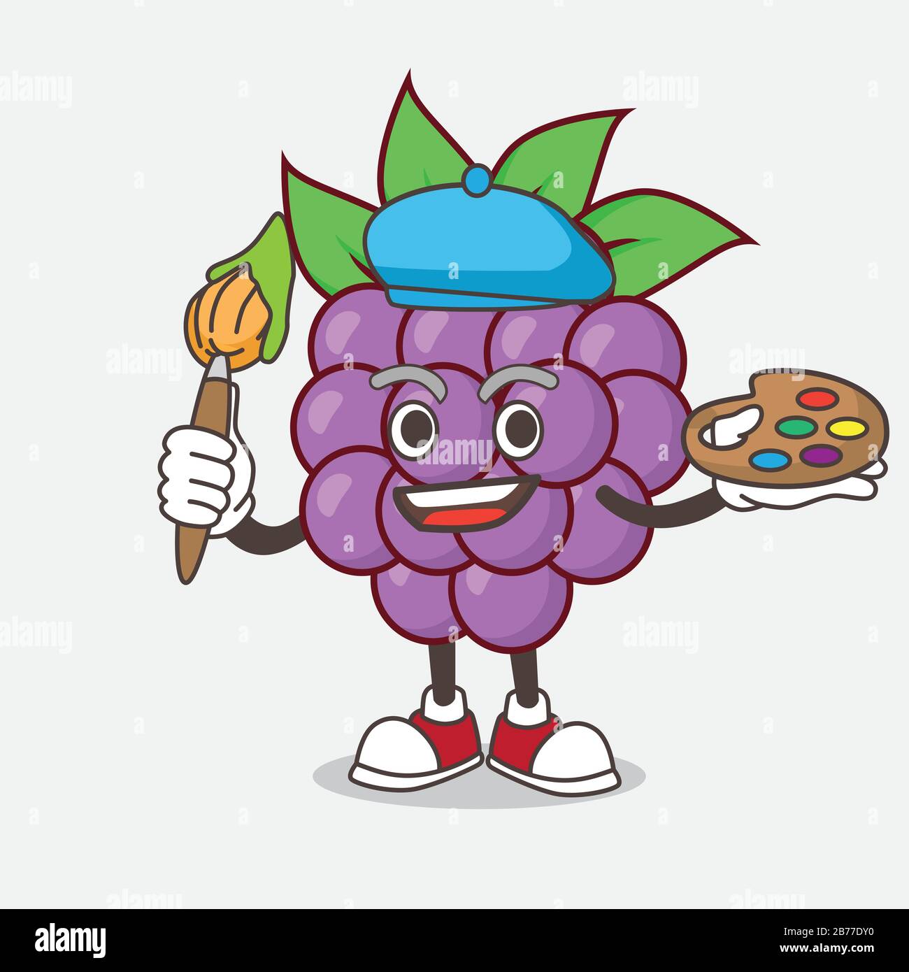 Boysenberries Mascot personaje Vector Ilustración Imagen Vector de