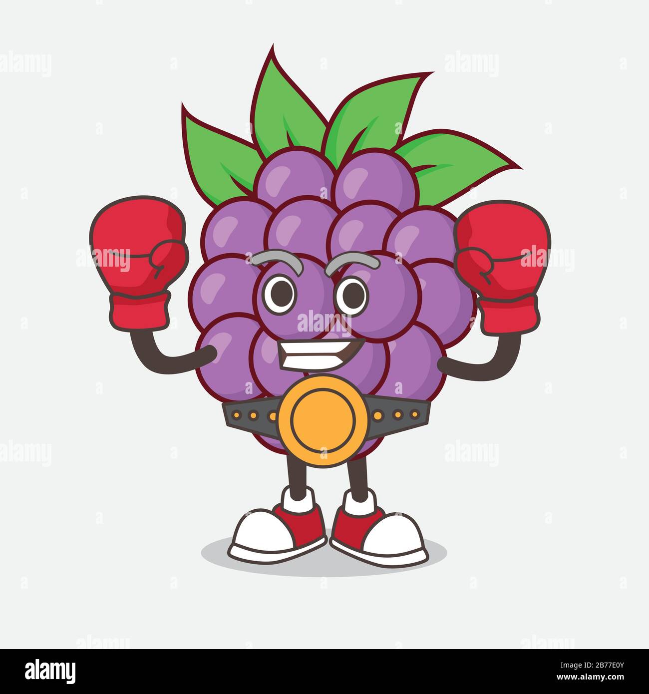 Boysenberries Mascot personaje Vector Ilustración Imagen Vector de