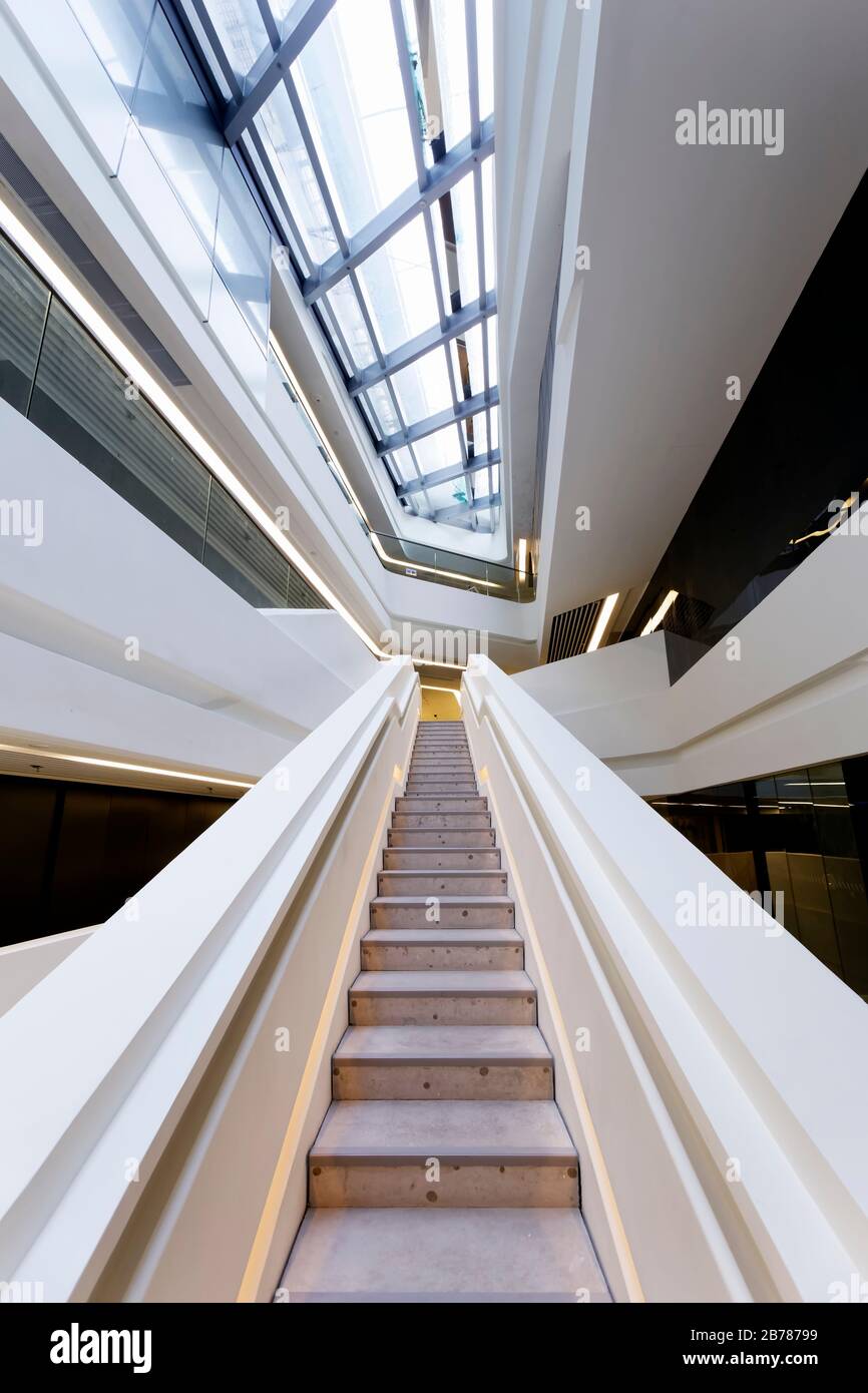 Jockey Club Innovation Tower, Universidad Politécnica de Hong Kong, Hong Kong Foto de stock