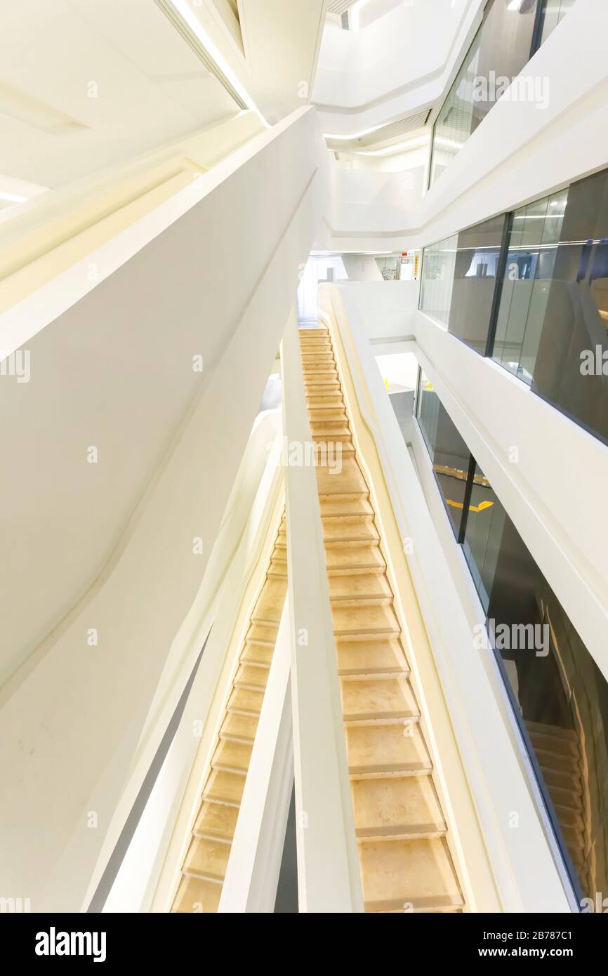 Jockey Club Innovation Tower, Universidad Politécnica de Hong Kong, Hong Kong Foto de stock