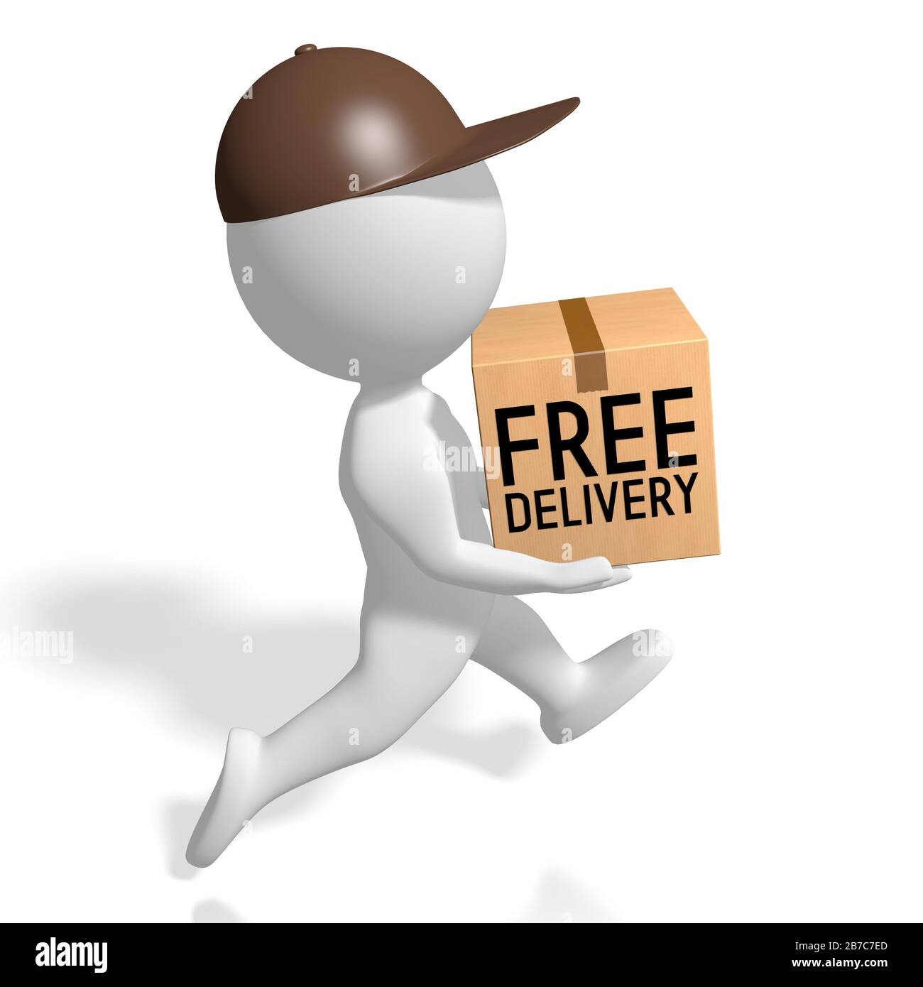 Concepto de entrega de paquetes gratis, courier - renderizado en 3D  Fotografía de stock - Alamy
