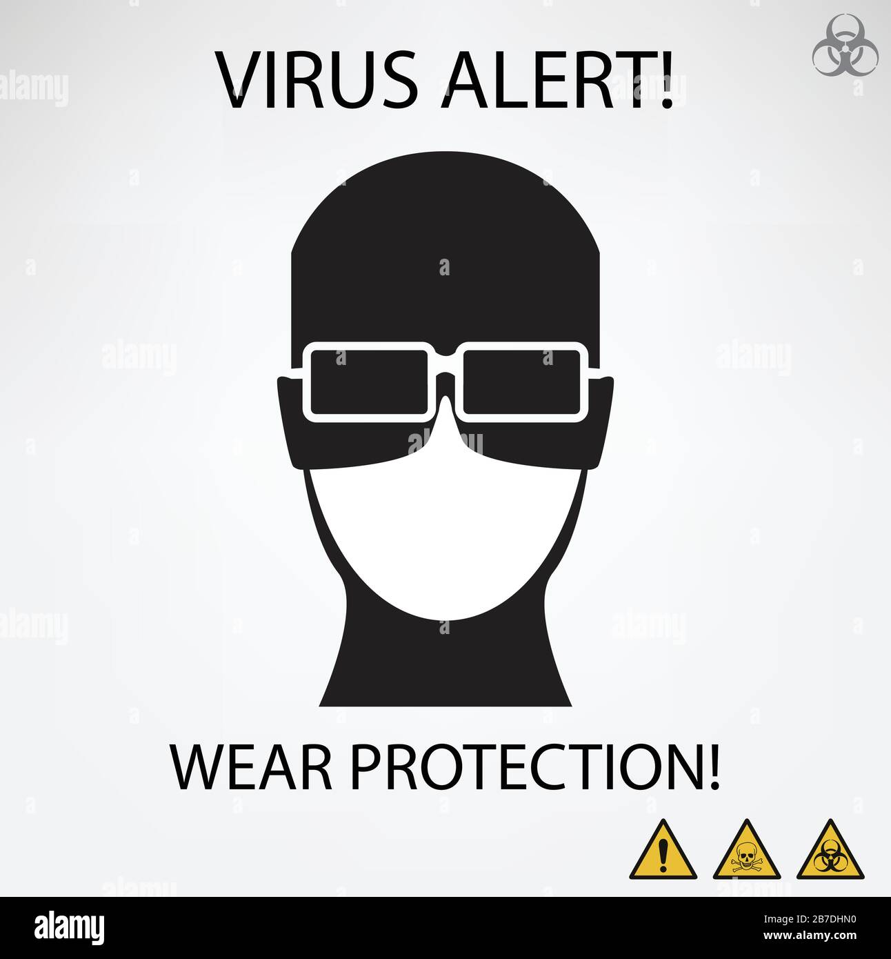 Use protección antivirus, símbolo de ilustración vectorial Ilustración del Vector