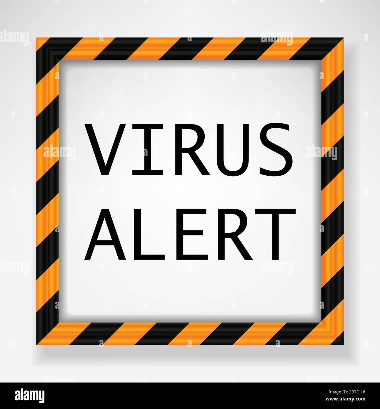 Signo de alerta de virus, símbolo de ilustración vectorial Ilustración del Vector