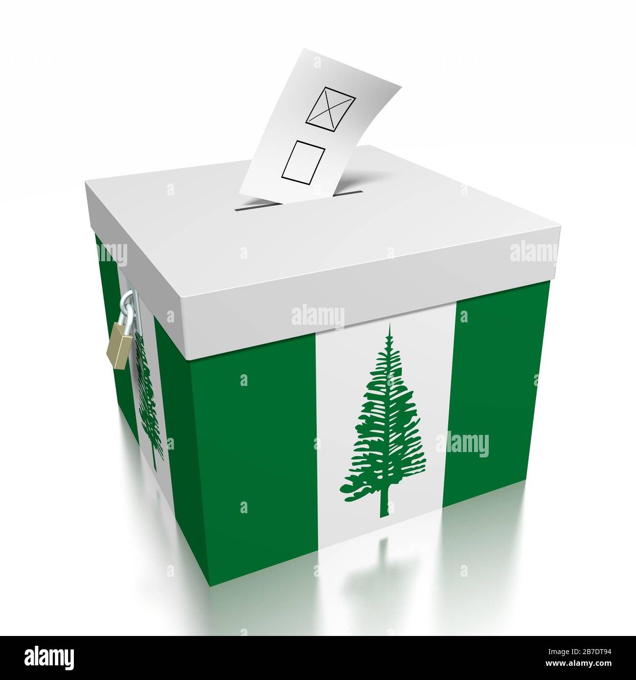 Bandera blanca de la isla de norfolk fotografías e imágenes de alta