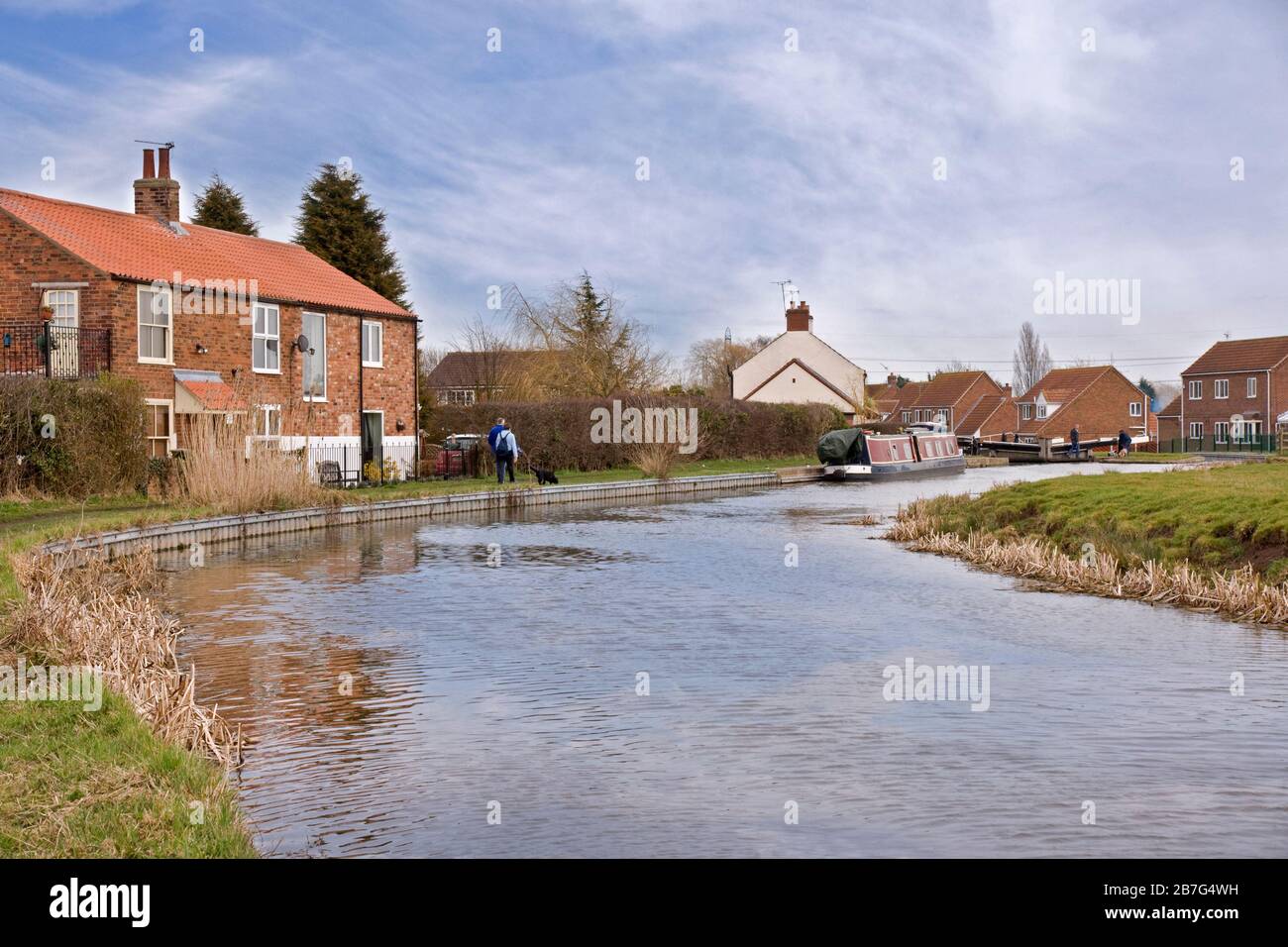 Canal Chesterfield en Misterton, Nottinghamshire Foto de stock