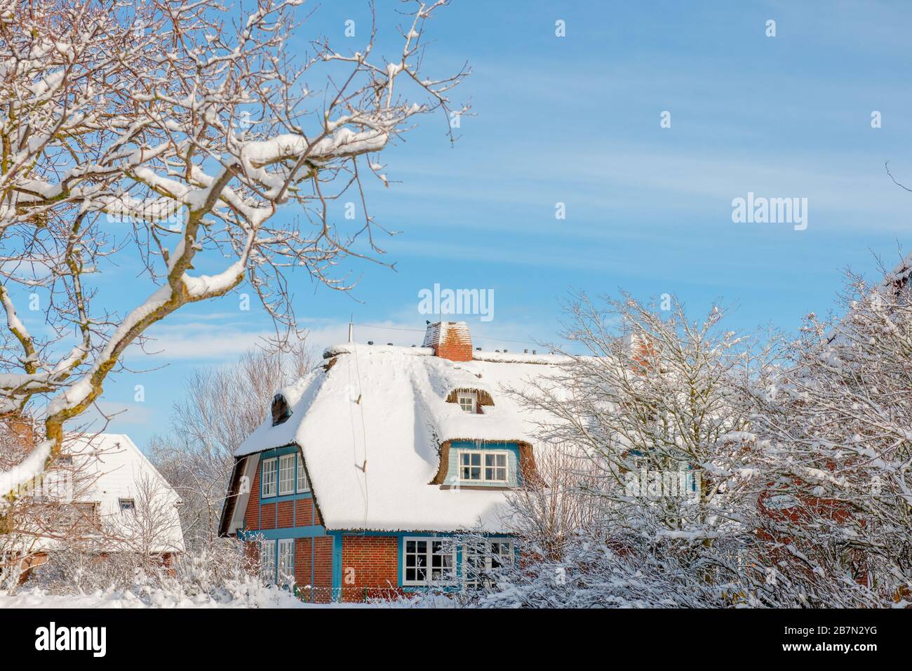 Invierno extremo en la isla de Föhr, Mar del Norte, Patrimonio Mundial de la Unesco, Frisia del Norte, Schleswig-Holstein, Alemania del Norte, Europa Foto de stock