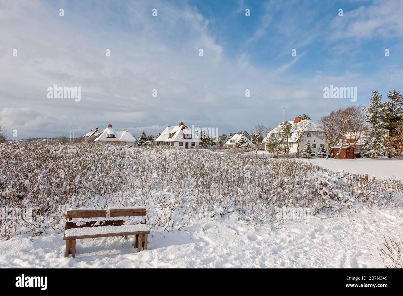 Comunidad de Greveling, invierno extremo en la isla de Föhr, Mar del Norte, Patrimonio de la Humanidad de la Unesco, Frisia del Norte, Schleswig-Holstein, Alemania, Europa Foto de stock