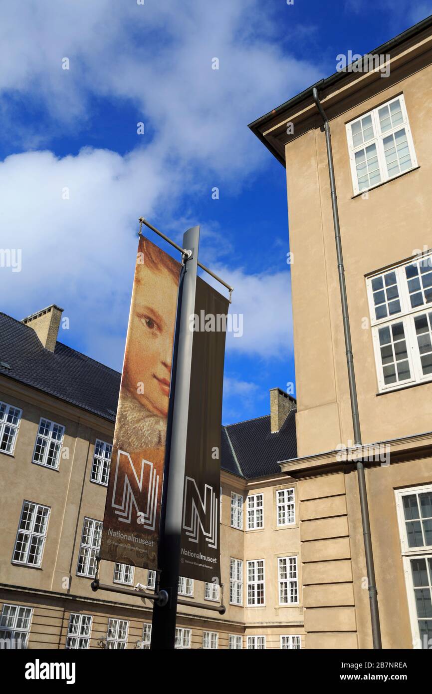 Museo Nacional de Dinamarca, Copenhague, Zelanda, Dinamarca, Europa Foto de stock