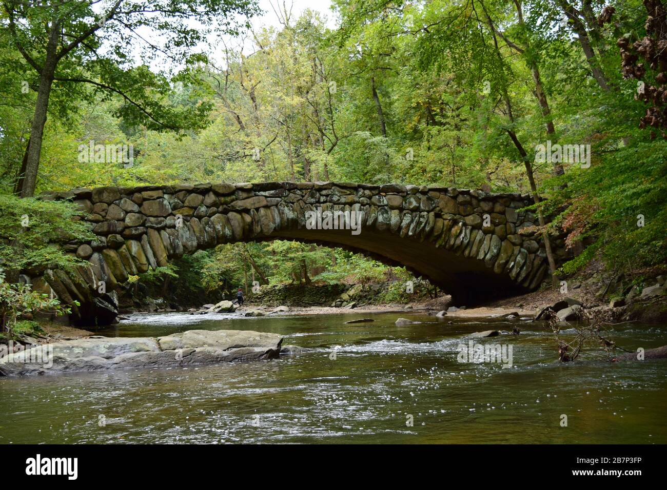 Boulder Bridge Rock Creek Park DC 4 Foto de stock