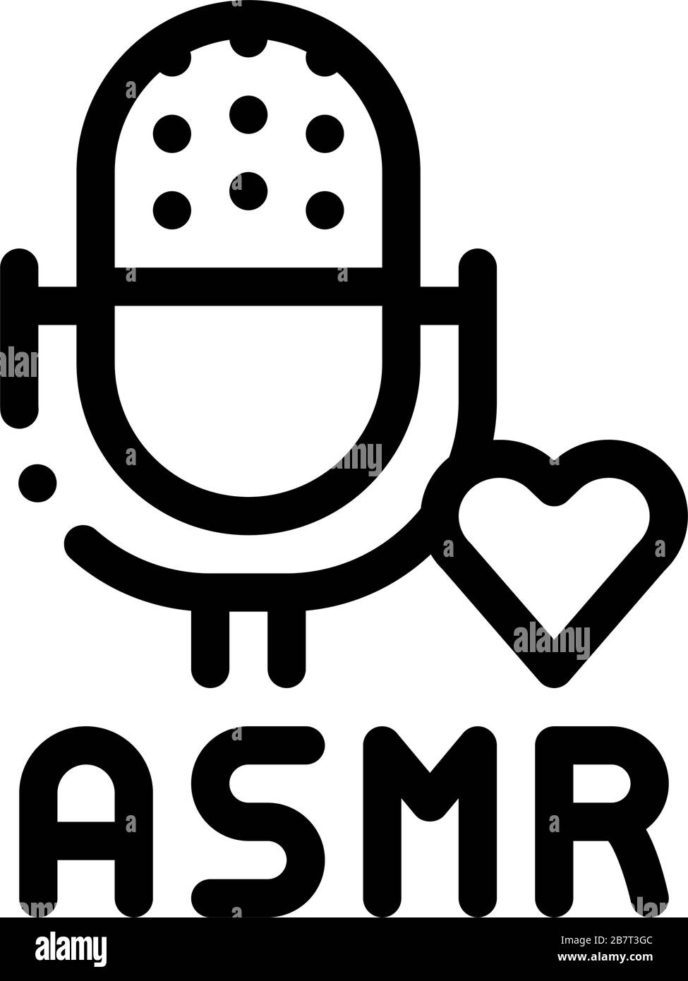 Sonido en micrófono icono ASMR contorno vectorial Imagen Vector de stock -  Alamy