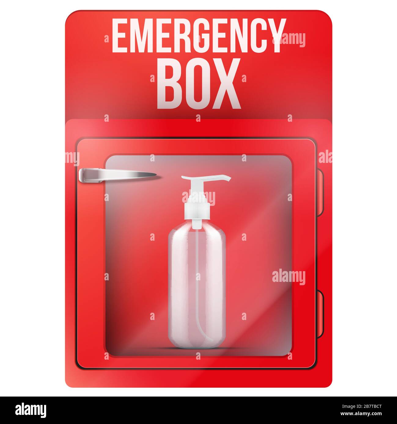 Caja de emergencia con rollo de papel higiénico Ilustración del Vector