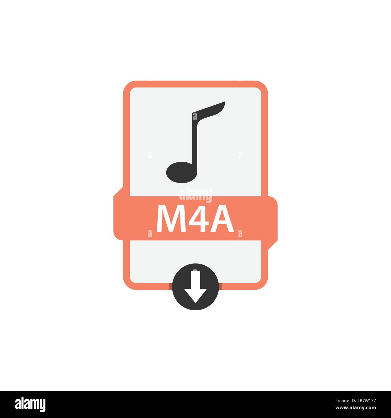 M4A descargar imagen vectorial en formato de archivo de vídeo. Vector de  vídeo gráfico de diseño plano con icono de archivo M4A Imagen Vector de  stock - Alamy
