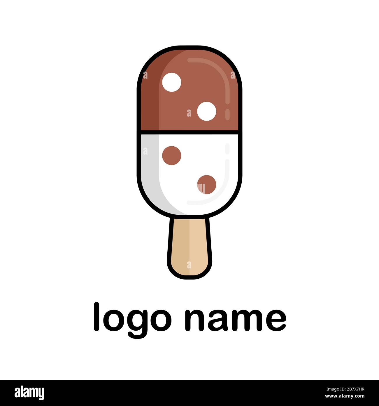 Helado de paleta en forma de dominó. Logotipo creativo Empresa de  fabricación de helados y productos dulces. Ilustración vectorial Imagen  Vector de stock - Alamy