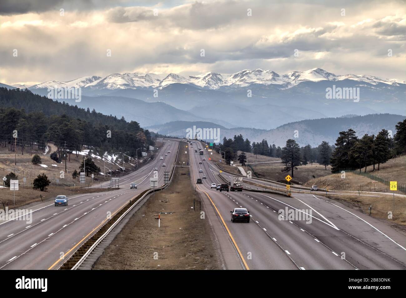 Vista desde el mirador de Buffalo en Genesee Park Colorado Foto de stock