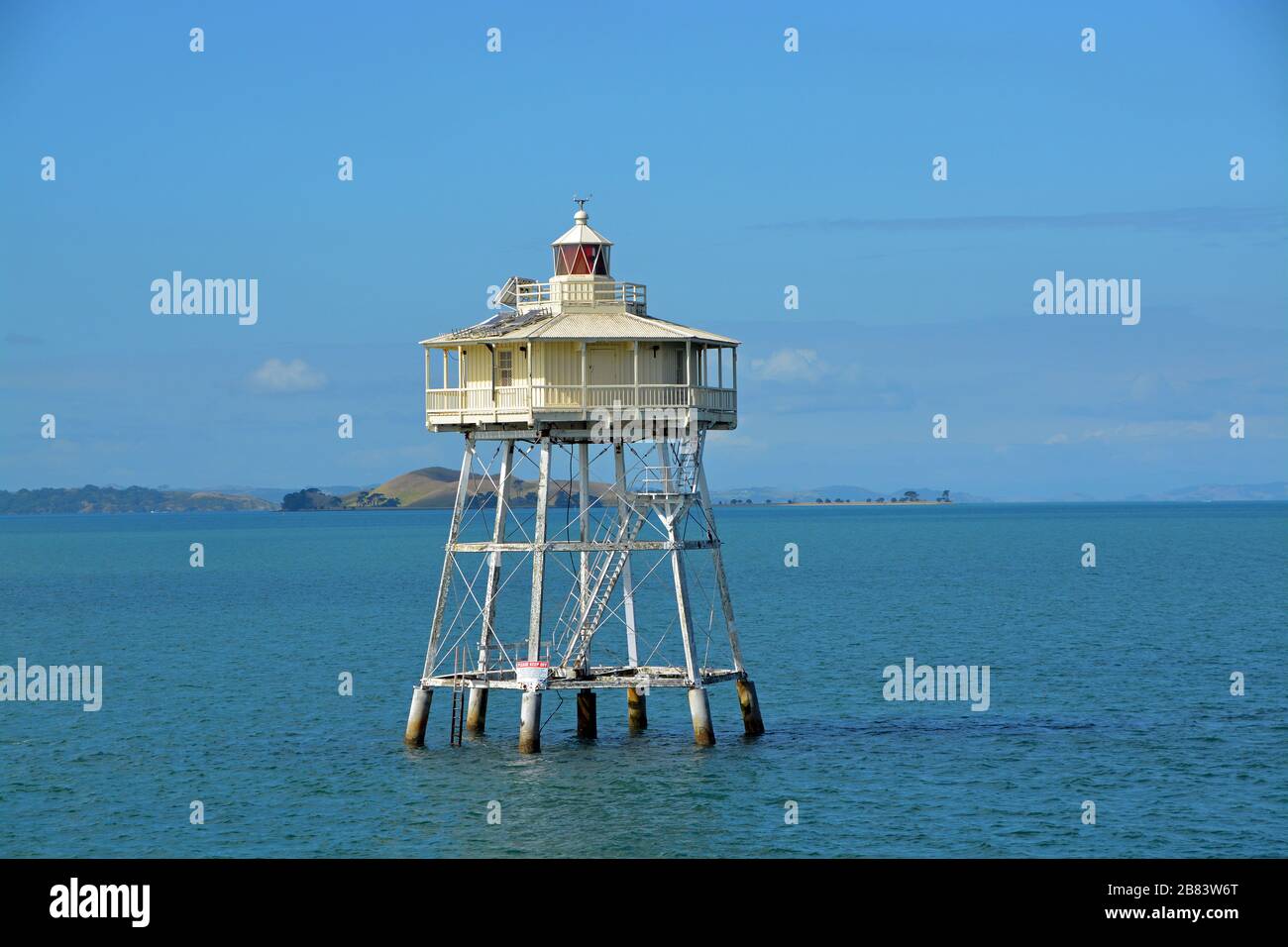 Torre de luz en Nueva Zelanda Foto de stock