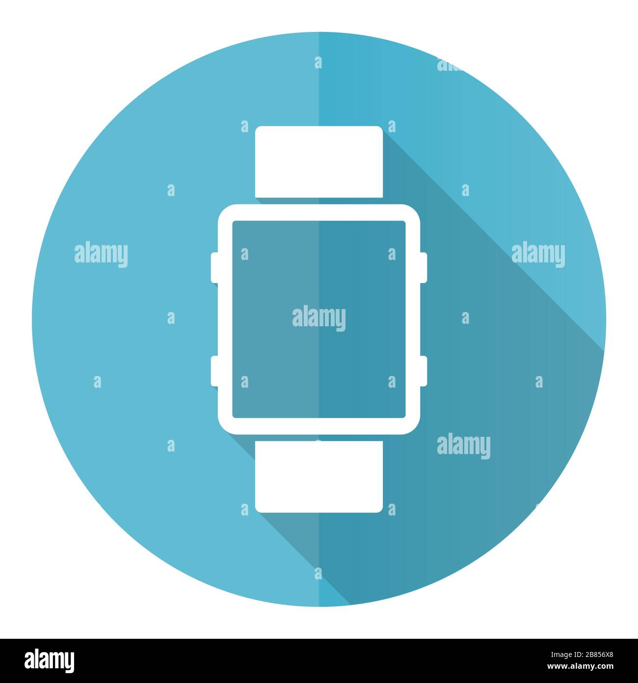 SmartWatch azul redondo plano diseño vectorial icono aislado sobre fondo  blanco, ilustración de reloj inteligente en eps 10 Imagen Vector de stock -  Alamy