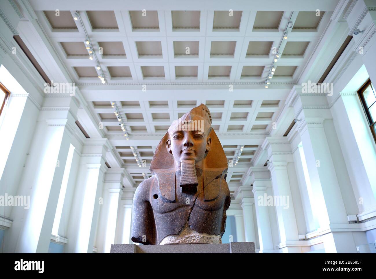 Estatua del rey Ramsés II British Museum, Bloomsbury, Londres, Inglaterra, Reino Unido. Foto de stock