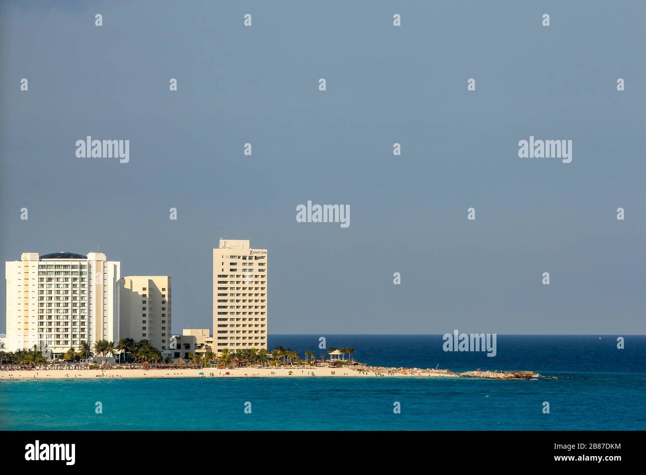 Hyatt Ziva All-inclusive resort, Punta Cancún, Zona Hotelera, Cancún, Quintana Roo, Península de Yucatán, México Foto de stock