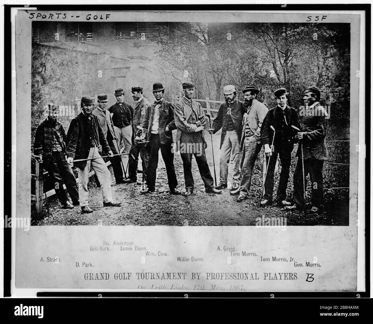 Gran torneo de golf por jugadores profesionales-en Leith enlaces 17 de mayo de 1867 Foto de stock