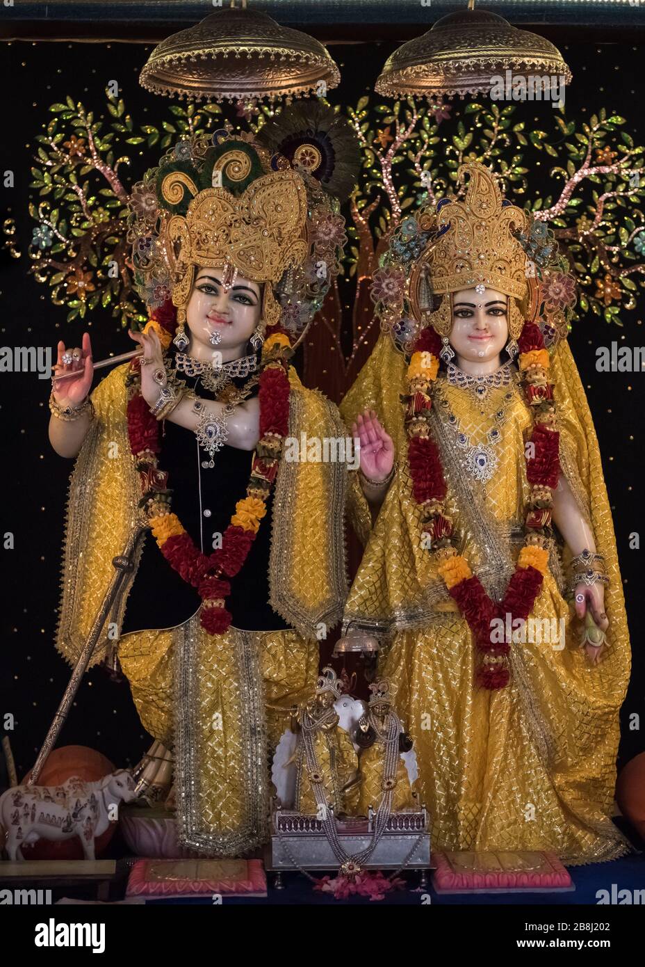 Visnu y Lakshmi, deidad India Foto de stock