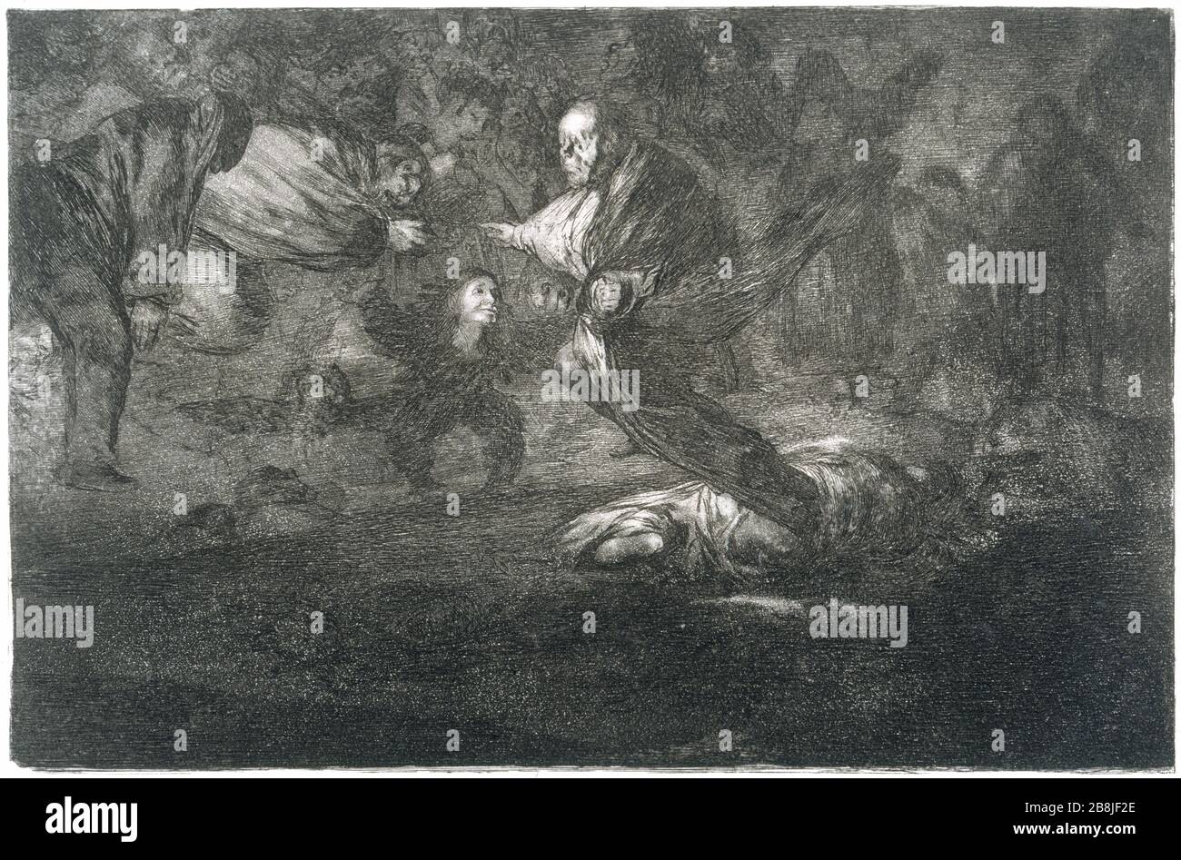 Los Follies - FUNEBRE DISPAR Francisco José de Goya y Lucientes (1746-1828). 'Los disparates - funebre dispar - funèbre dispar'. Musée des Beaux-Arts de la Ville de París, Petit Palais. Foto de stock