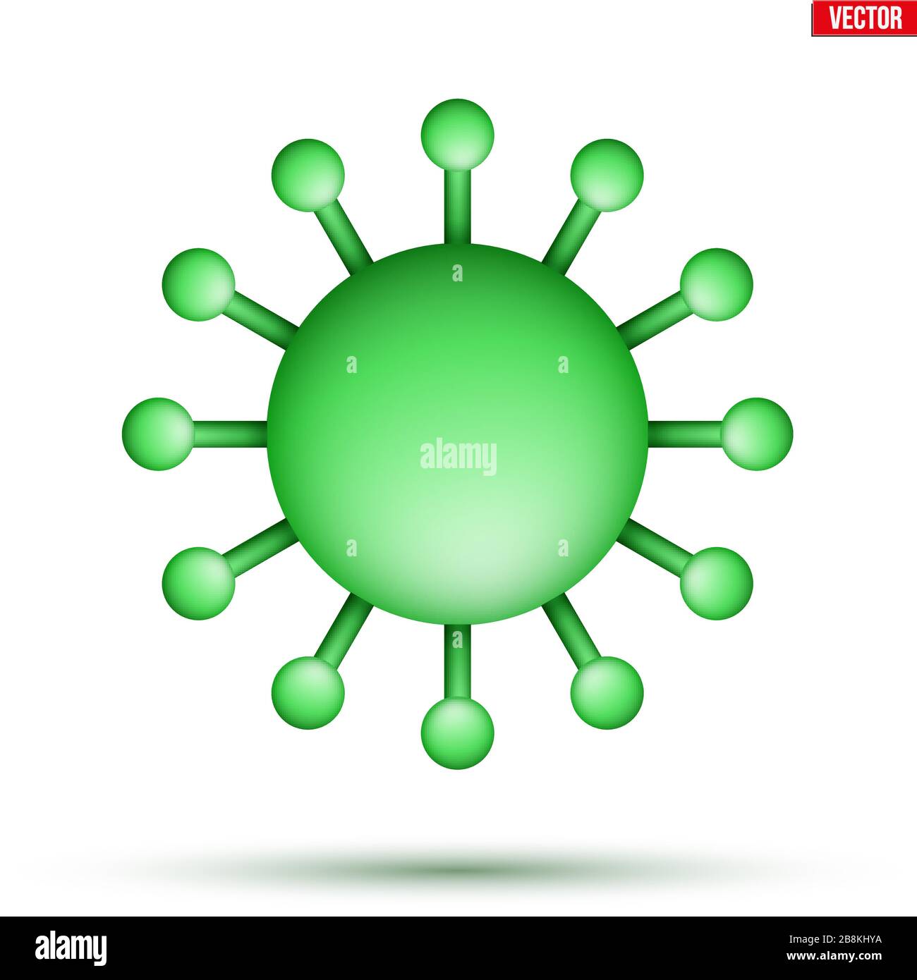 Símbolo de coronavirus aislado en el fondo Ilustración del Vector