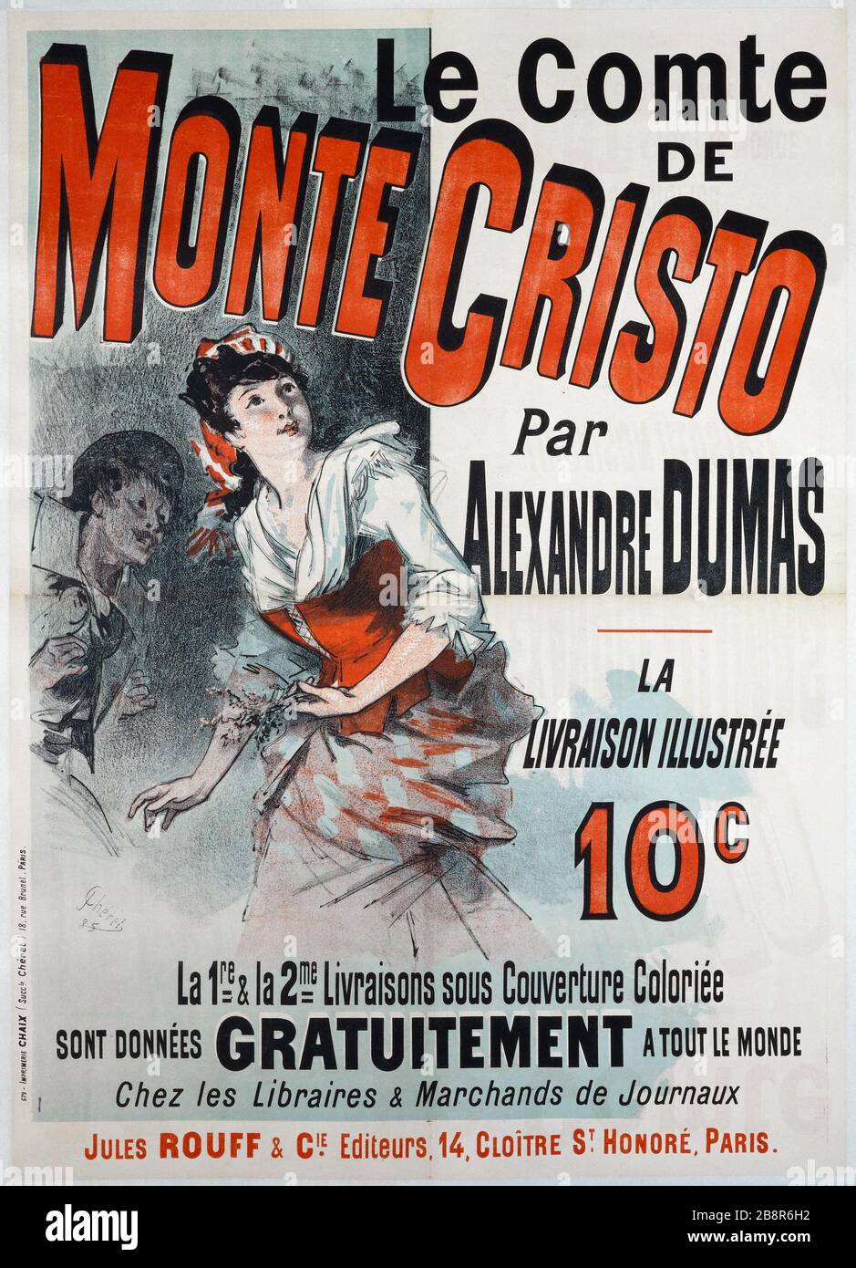 EL CONDE DE MONTE CRISTO DUMAS ALEXANDER JULES CHERET. Imprimerie Chaix. Le Comte de Monte