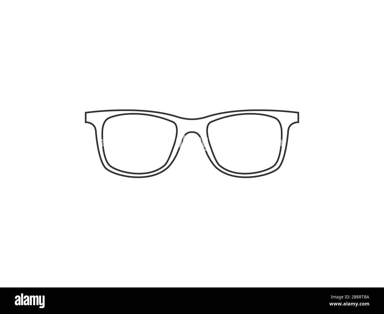Gafas, icono de gafas. Ilustración vectorial, diseño plano Imagen Vector de  stock - Alamy