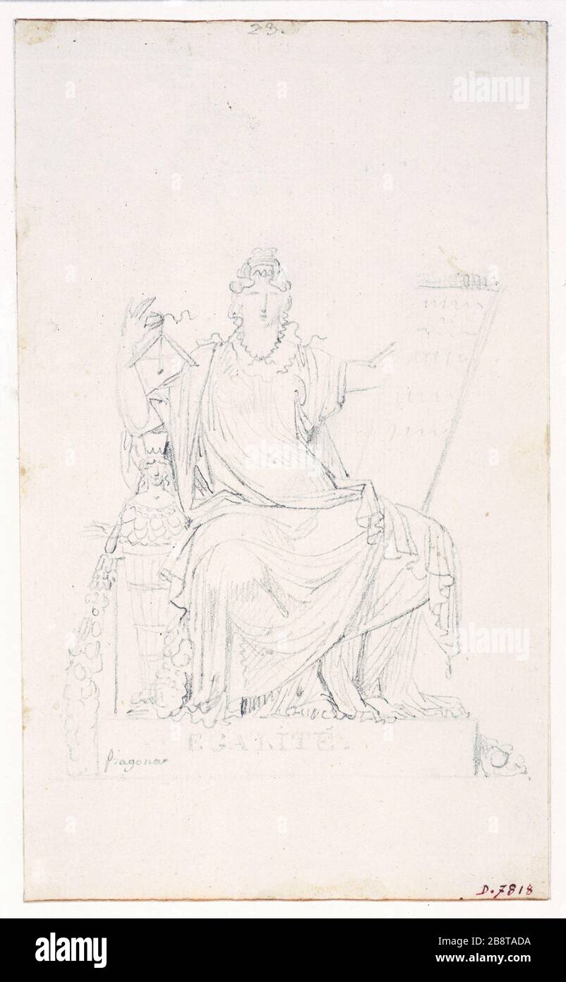 EGALITE Alexandre-Evariste Fragonard (1780-1850). "Egalité". París, musée Carnavalet. Foto de stock
