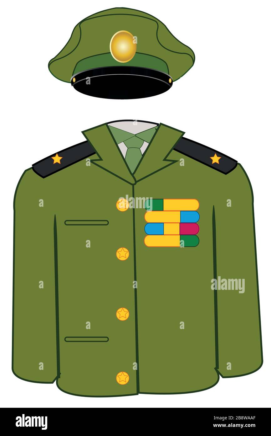 Ilustración vectorial de la forma militar de la túnica Imagen Vector de  stock - Alamy