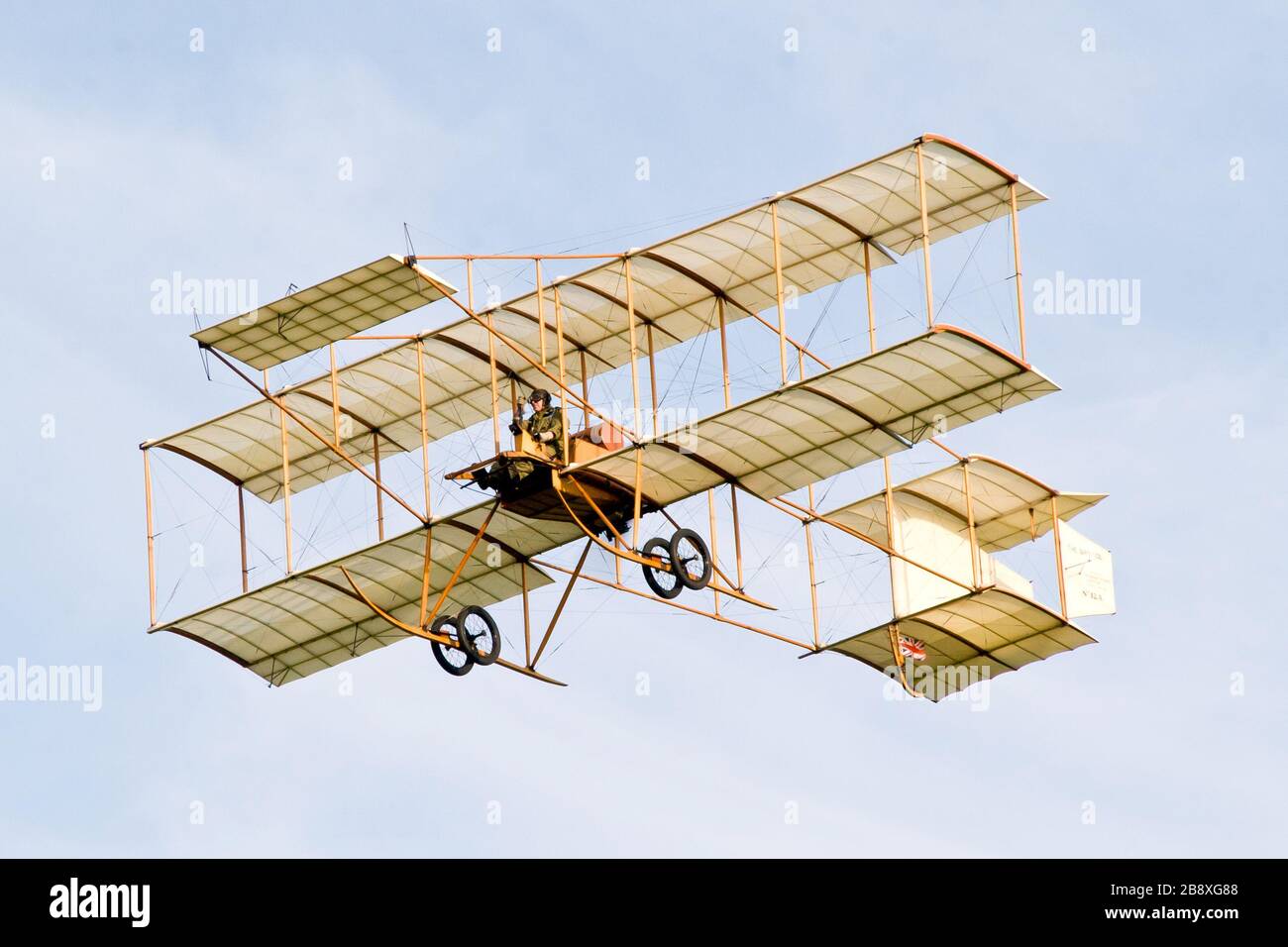 Un BRISTOL BOXKITE 1910 (RÉPLICA) en Old Warden en 2009 Foto de stock