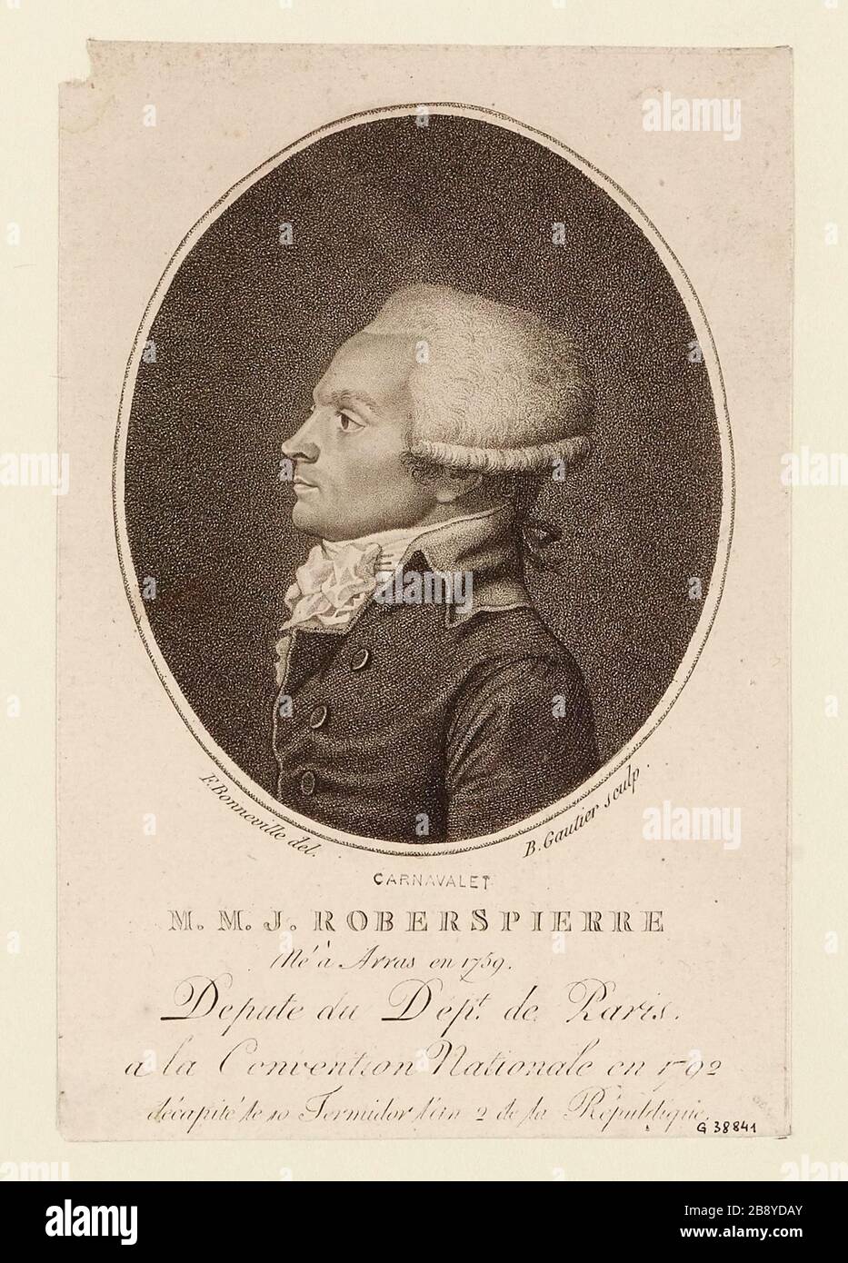 M.M.M.J Robespierre / nacido en Arras en 1789. / Adjunto del M.M.M.J Robespierre / nacido en Arras en 1789. / Adjunto del