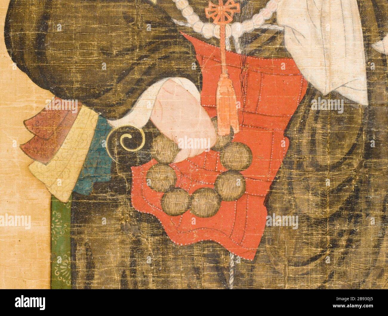 "Retrato del gran monje sa'myeong (Imagen 4 de 4); en inglés: Corea, coreano, la dinastía Joseon (1392-1910), pinturas de finales del siglo XIX, la tinta y el color del panel sobre el cáñamo imagen: 35 1/2 x 23 in. (90.17 x 58,42 cm); el monte: 38 3/8 x 25 7/8 pulg. (97.47 x 65.72 cm); Marco: 39 7/8 x 27 3/8 pulg. (101.28 x 69.53 cm) adquiridos con fondos del Museo (M.2000.15.8) arte coreano; fecha de finales del siglo XIX QS:P571,+1850-00-00T00:00:00Z/7,P,Q424140719766; ' Foto de stock